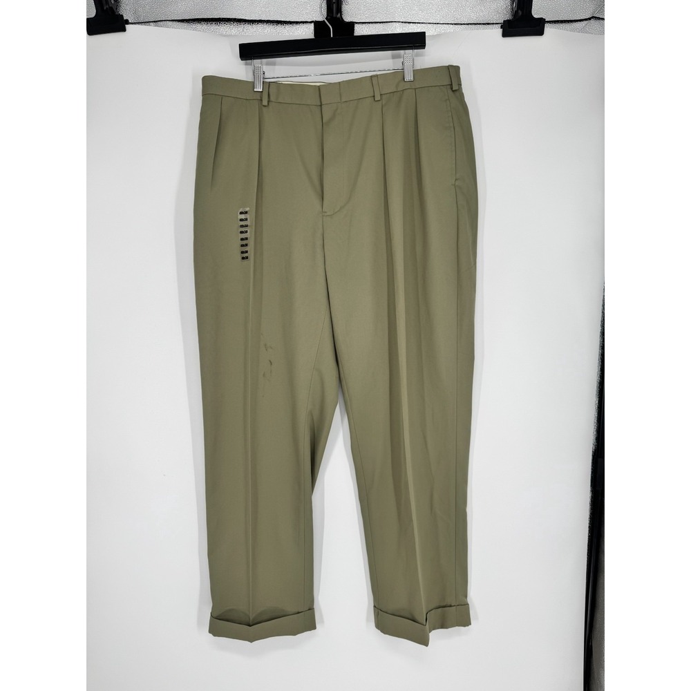 Polo Ralph Lauren Beaton Pants Mens Size 40x30 Moss Olive Vintage Cuffed Pleated